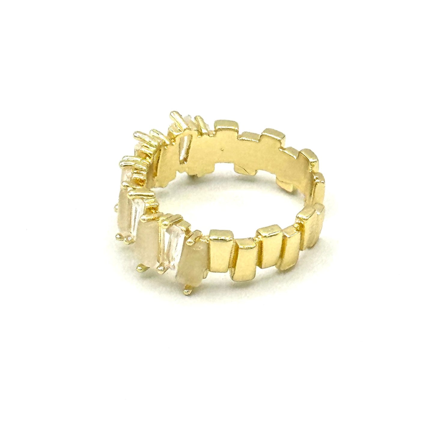 Gold Plated Gemstone Adjustable Ring