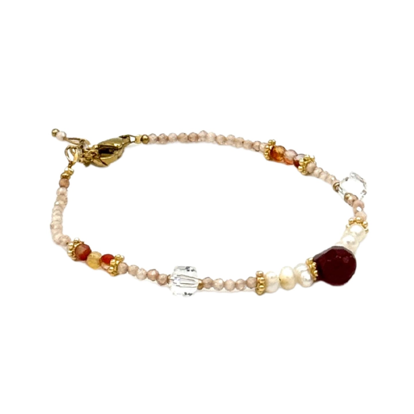 Freshwater Pearl & Agate Adjustable Bracelet