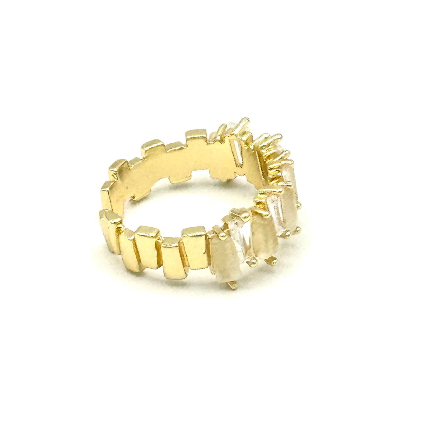Gold Plated Gemstone Adjustable Ring