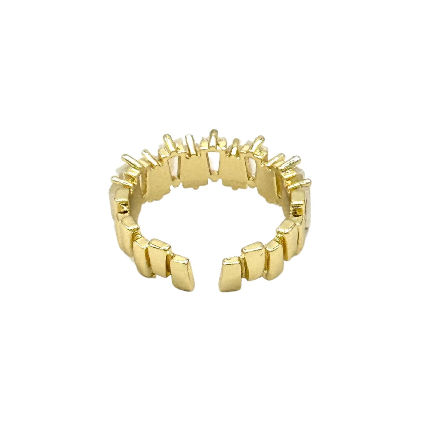 Gold Plated Gemstone Adjustable Ring